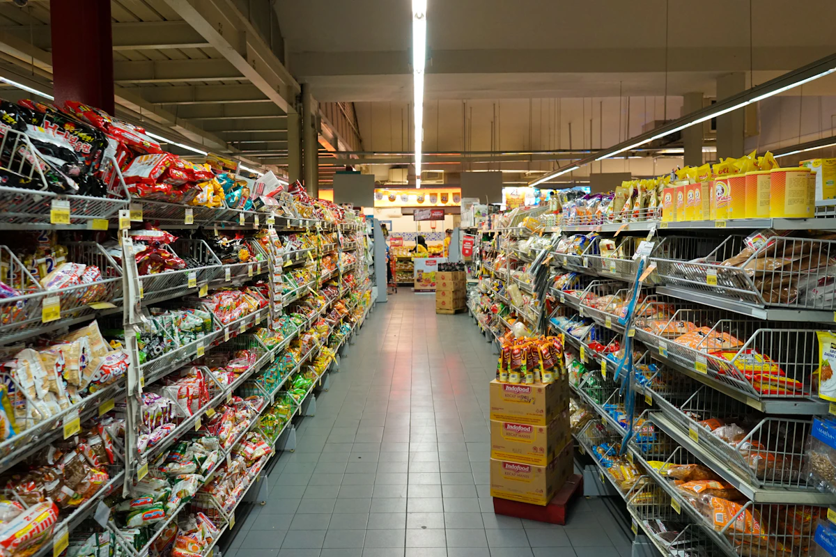 Carrefour supermercado, sección de productos